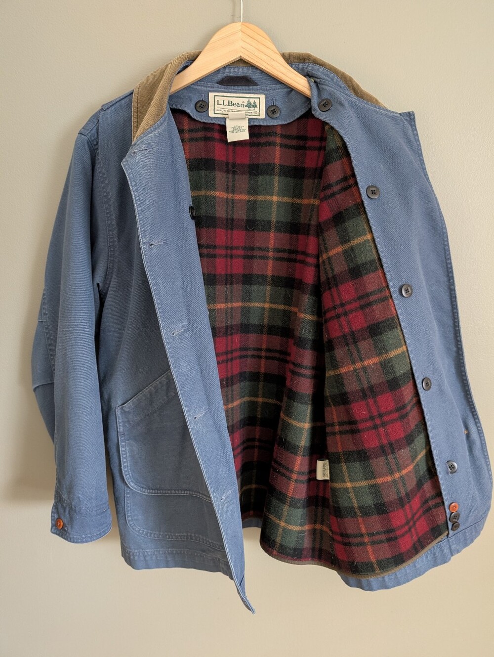 L.L. Bean Vintage Blanket Lined Chore Barn Coat Size Large - Picture 4 of 15
